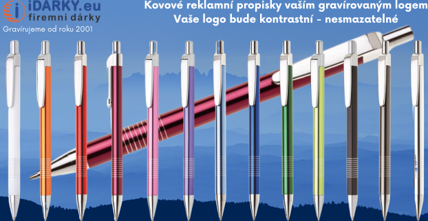 Kovové reklamní propisky s vlastním logem