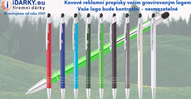 Kovové reklamní propisky s vlastním logem